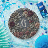 Donker en Moody Floral Papieren Bordje (Feest)