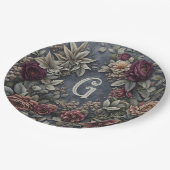 Donker en Moody Floral Papieren Bordje (Gekanteld)