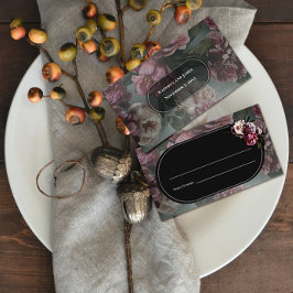 Donker en Moody Floral Plaatskaartje