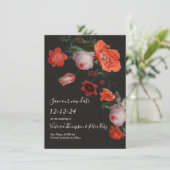 Donker en Moody Floral sparen de Uitnodiging van d (Staand voorkant)