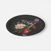 Donker en Moody Rembrandt Floral Papieren Bordje (Gekanteld)