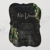 Donker en Moody Snapdragon skulls bruiloft uitnodi Kaart (Voorkant / Achterkant)