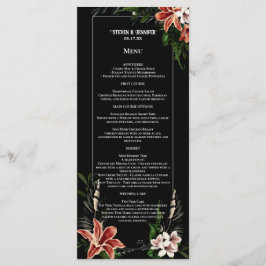 Donker en Moody Wedding Menu Botanische  Gothic