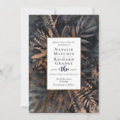 Donker en Moody Wedding nodigt grijs uit Kaart (Voorkant)