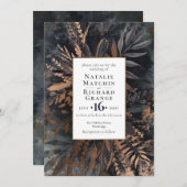 Donker en Moody Wedding nodigt grijs uit Kaart (Voorkant / Achterkant)