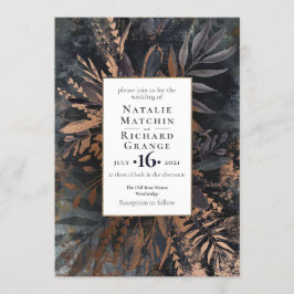 Donker en Moody Wedding nodigt grijs uit Kaart