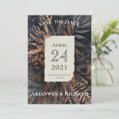 Donker en Moody Wedding redden de datum Kaart (Staand voorkant)