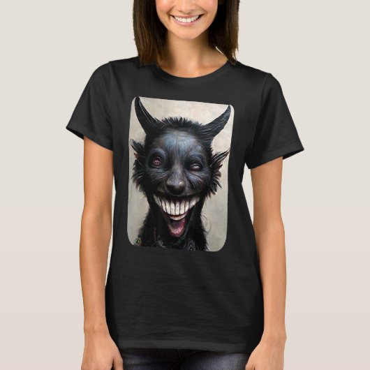 Donker en occult Laughing Satan T-shirt (Voorkant)