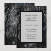 Donker en Spooky Haunted Forest Halloween Kaart (Voorkant / Achterkant)