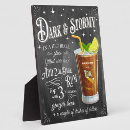 Donker en Stormy Chalkboard Recipe Fotoplaat