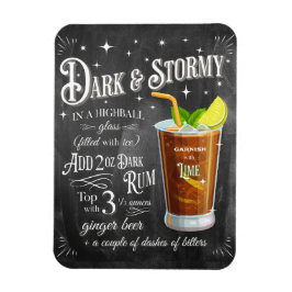 Donker en Stormy Chalkboard Recipe Magneet