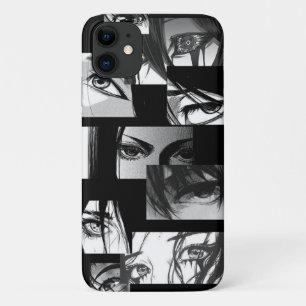 Donker en wit filter ogen anime meisjes Case-Mate iPhone case