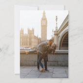 Donker Esthetisch Bloemen Save the Date - Rood & Z Kaart (Achterkant)