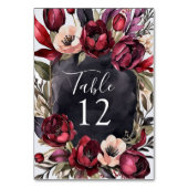 DONKER ESTHETISCH BLOEMEN WATERVERF TAFELNUMMERS (Achterkant)