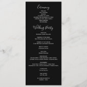 DONKER ESTHETISCH BLOEMROOD & ZWART HUWELIJKSPROGR PROGRAMMAKAART (Achterkant)
