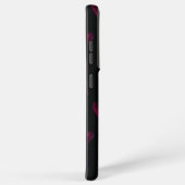 Donker esthetisch roze Paarse hartpatroon Samsung Galaxy Hoesje (Rechterkant)