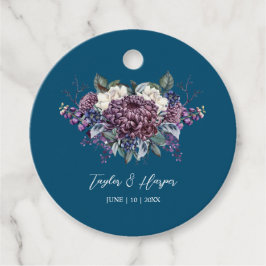 Donker esthetische Gothic bruiloft boeket Bedankjes Labels