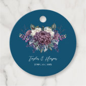 Donker esthetische Gothic bruiloft boeket Bedankjes Labels (Voorkant)