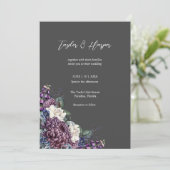 Donker esthetische Gothic bruiloft boeket Kaart (Staand voorkant)