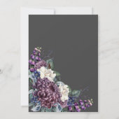 Donker esthetische Gothic bruiloft boeket Kaart (Achterkant)