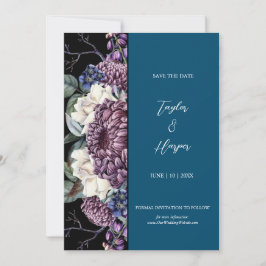 Donker esthetische Gothic bruiloft boeket Kaart