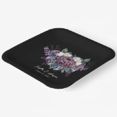 Donker esthetische Gothic bruiloft boeket Papieren Bordje (Gebogen)