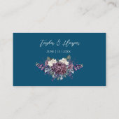 Donker esthetische Gothic bruiloft boeket Plaatskaartje (Achterkant)