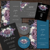 Donker esthetische Gothic bruiloft boeket Save The Date