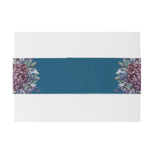 Donker esthetische Gothic bruiloft boeket Uitnodigingen Wikkel (Achterkant Voorbeeld)