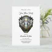 Donker fantasie schepsel met vleugels. kaart (Staand voorkant)