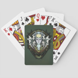 Donker fantasie schepsel met vleugels. pokerkaarten
