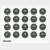 Donker fantasie schepsel met vleugels. ronde sticker (Vel)