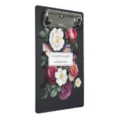  donker, Floral, gepersonaliseerd klembord (Schuin)