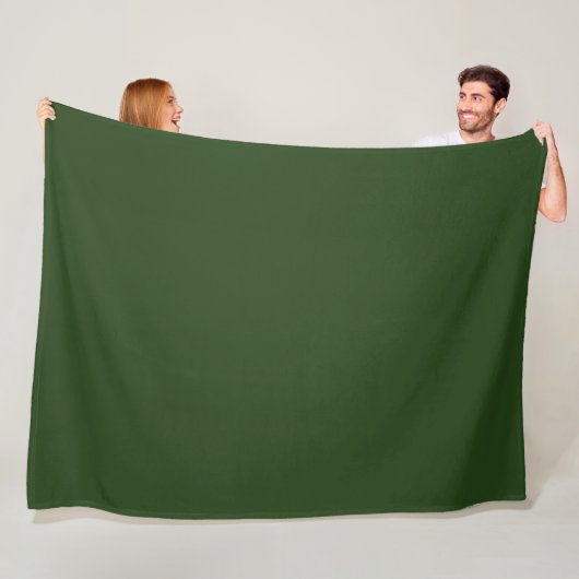 Donker Forest Green Fleece Blanket Deken (In situ)