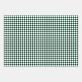 Donker Forest Green Gingham Check Patroon Inpakpapier Vel (Voorkant 2)