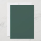 Donker Forest Green | Moderne minimalistische brui Kaart (Achterkant)