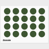 Donker Forest Green Ronde Sticker (Vel)