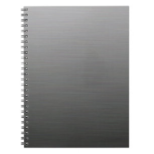 Donker geborsteld zilver metallic notitieboek