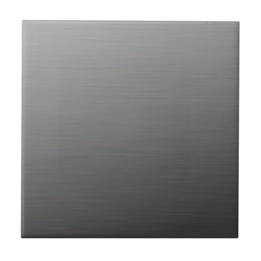 Donker geborsteld zilver metallic tegeltje (Voorkant)