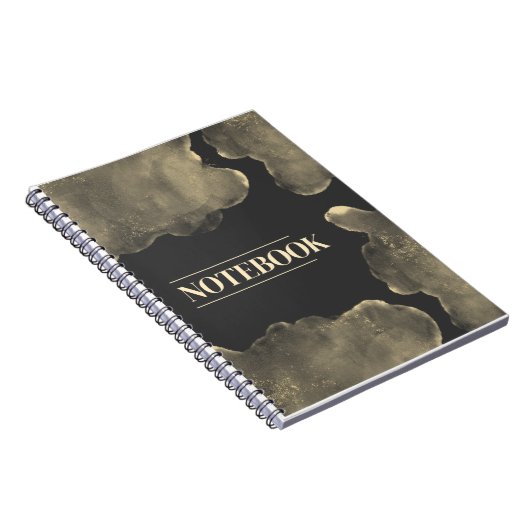 Donker Geel Elegant Modern Notitieboek (Rechterzijde)
