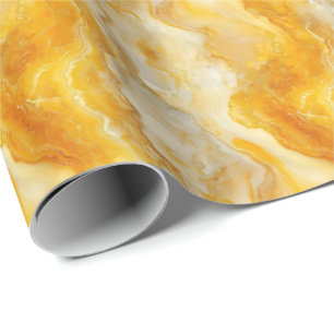 Donker Geel & Licht Geel Marmer Cadeaupapier