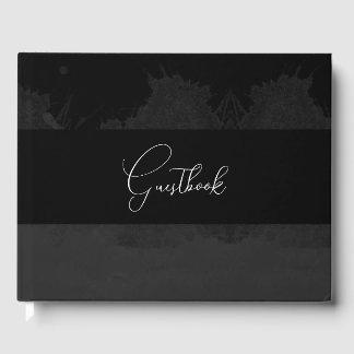 Donker gekleurde gotische achtergrond bruiloft gastenboek