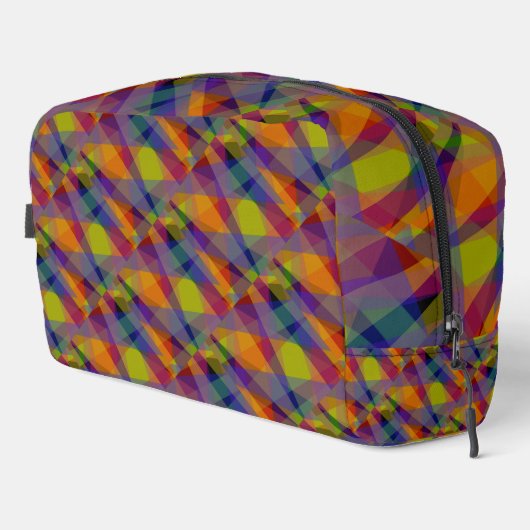 Donker geometrisch - Dopp Kit Toilettasje (Rechterhoek)