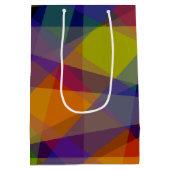 Donker geometrisch - geschenkzak medium cadeauzakje (Achterkant)