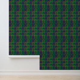 Donker geometrisch patroon behang