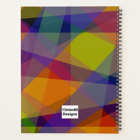 Donker geometrisch - Planner (Achterkant)