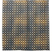 Donker Geometrisch Raster Abstract Patroon Design  Douchegordijn (Voorkant)