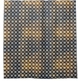 Donker Geometrisch Raster Abstract Patroon Design  Douchegordijn