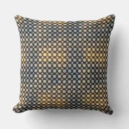 Donker Geometrisch Raster Abstract Patroon Design  Kussen