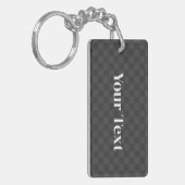 Donker geruit sleutelhanger (Voorkant Links)